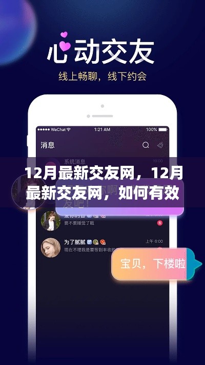 12月最新交友网使用指南,在线平台拓展社交圈的有效方法