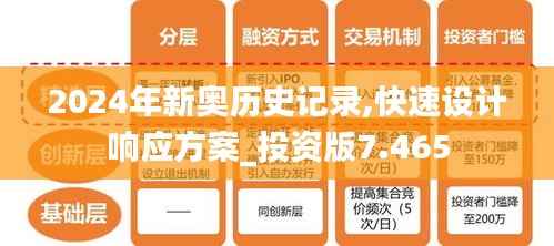 2024年新奥历史记录,快速设计响应方案_投资版7.465