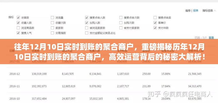 揭秘历年12月10日实时到账聚合商户的运营秘密与成功经验分享!
