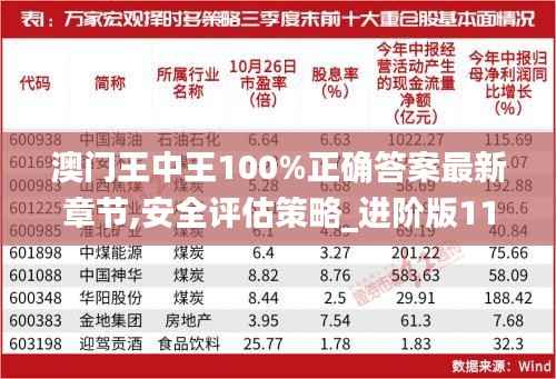 澳门王中王100%正确答案最新章节,安全评估策略_进阶版11.820