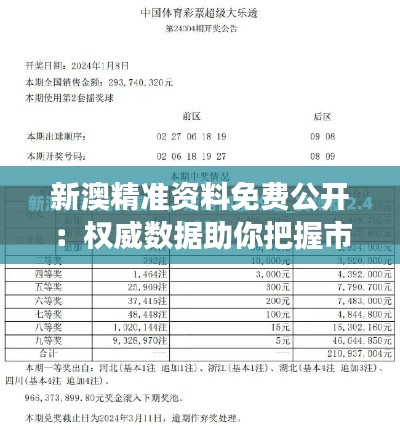 新澳精准资料免费公开:权威数据助你把握市场脉搏
