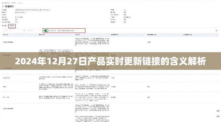 实时更新链接的含义解析及未来产品动态(2024年12月27日)