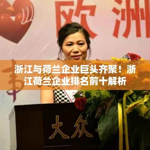 浙江与荷兰企业巨头齐聚!浙江荷兰企业排名前十解析