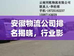 安徽物流公司排名揭晓,行业影响力大揭秘