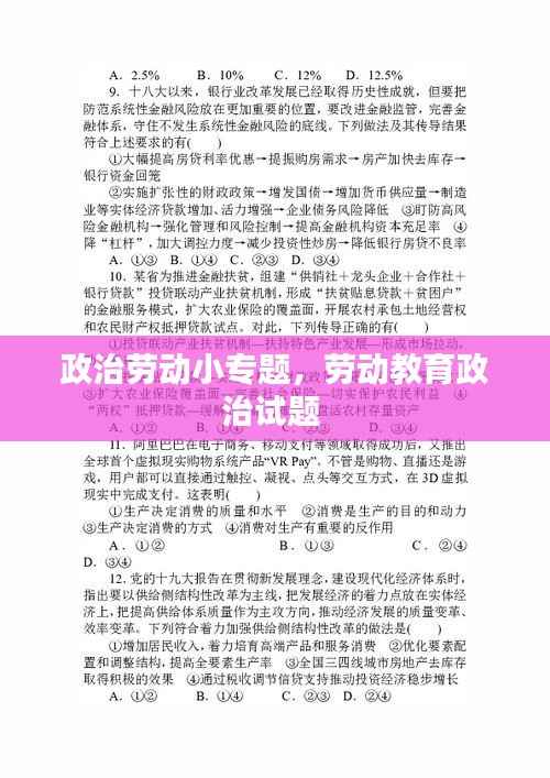 政治劳动小专题,劳动教育政治试题
