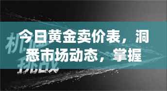 今日黄金卖价表,洞悉市场动态,掌握黄金行情!